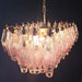 Poliedri Murano Pink Chandelier-DWHOME