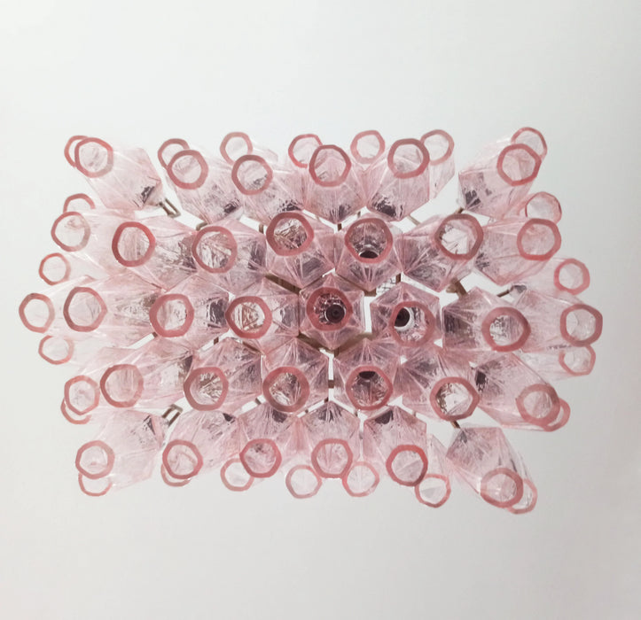 Poliedri Murano Pink Chandelier-DWHOME