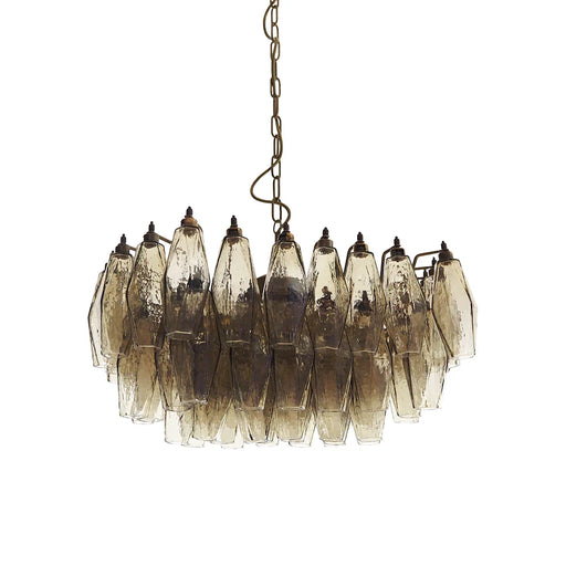 Poliedri Murano Smoked Chandelier-DWHOME