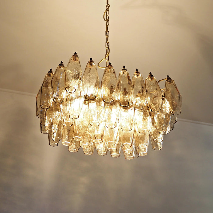 Poliedri Murano Smoked Chandelier-DWHOME
