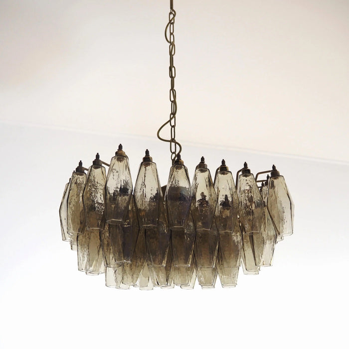 Poliedri Murano Smoked Chandelier-DWHOME