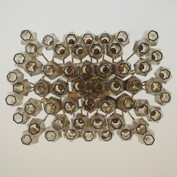 Poliedri Murano Smoked Chandelier-DWHOME
