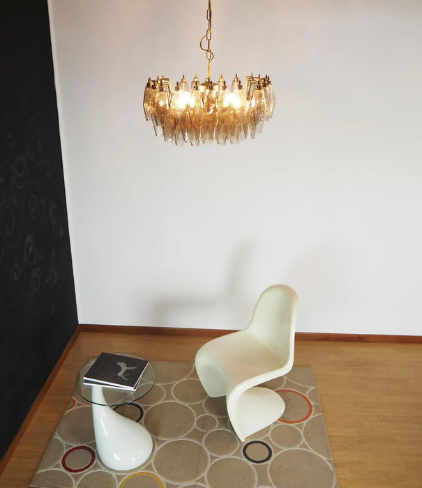 Poliedri Murano Smoked Chandelier-DWHOME