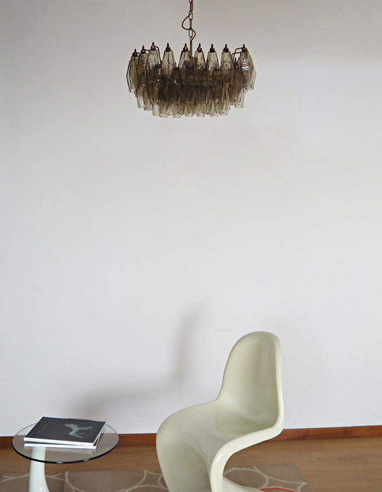 Poliedri Murano Smoked Chandelier-DWHOME