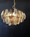 Poliedri Murano Transparent Smoked Chandelier-DWHOME