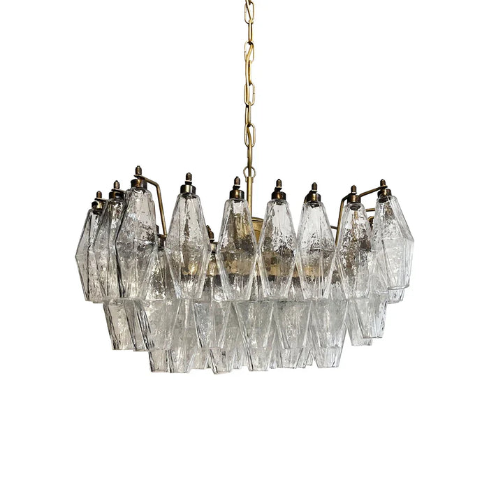 Poliedri Murano Trasparent Chandelier-DWHOME