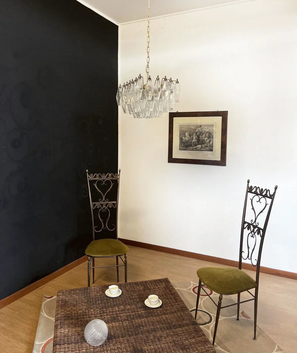 Poliedri Murano Trasparent Chandelier-DWHOME