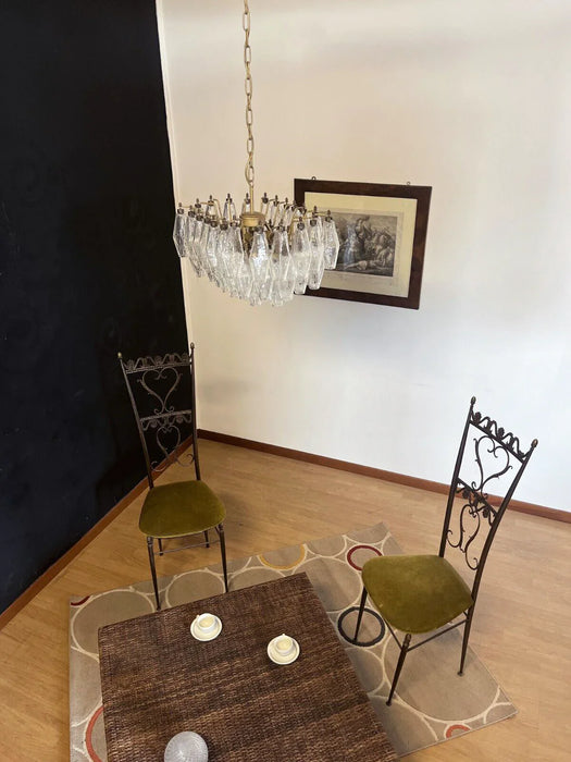 Poliedri Murano Trasparent Chandelier-DWHOME