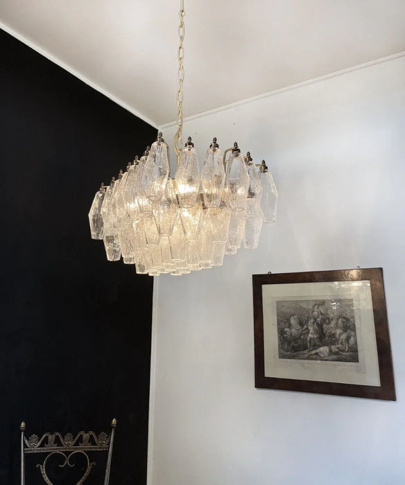 Poliedri Murano Trasparent Chandelier-DWHOME