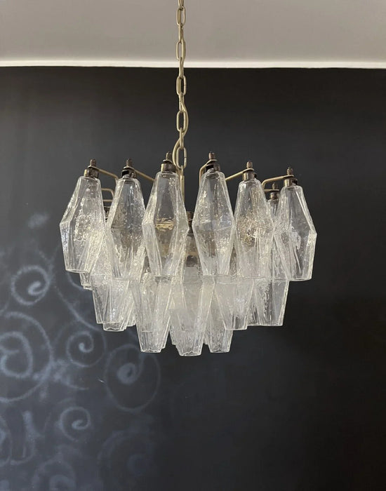 Poliedri Murano Trasparent Chandelier-DWHOME