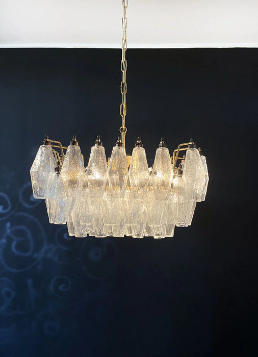 Poliedri Murano Trasparent Chandelier-DWHOME