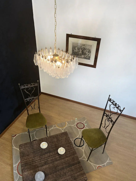 Poliedri Murano Trasparent Chandelier-DWHOME