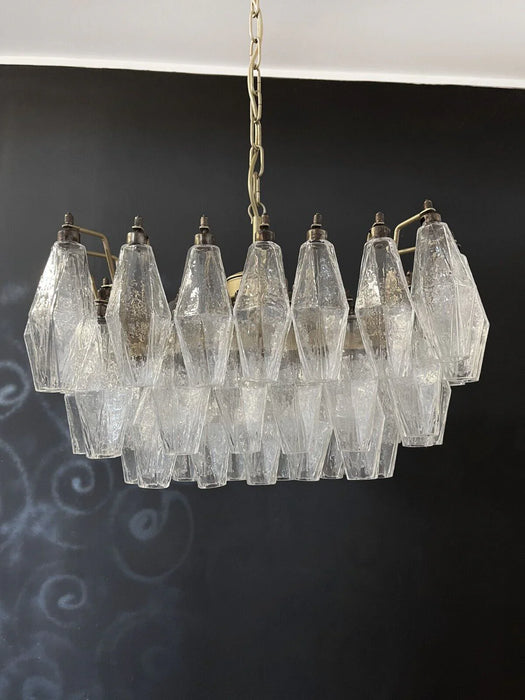 Poliedri Murano Trasparent Chandelier-DWHOME