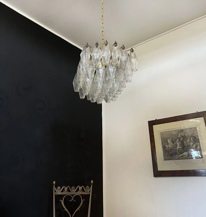 Poliedri Murano Trasparent Chandelier-DWHOME