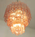 Elegant Pink Murano Glass Tube Chandelier-DWHOME