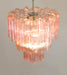 Elegant Pink Murano Glass Tube Chandelier-DWHOME