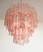 Elegant Pink Murano Glass Tube Chandelier-DWHOME