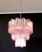 Elegant Pink Murano Glass Tube Chandelier-DWHOME