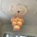 Elegant Pink Murano Glass Tube Chandelier-DWHOME