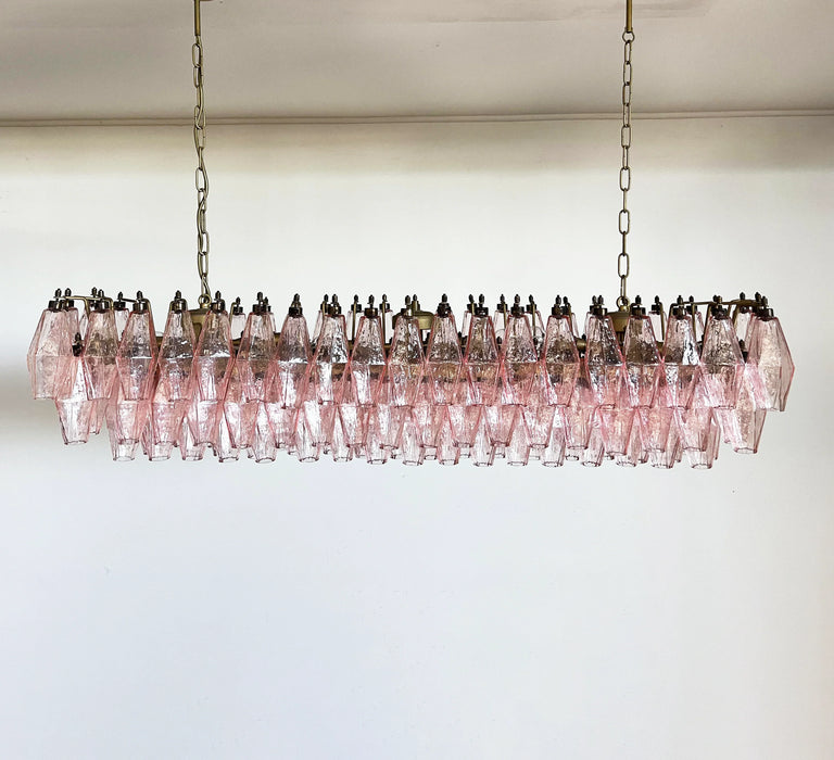 Elegant Pink Murano Poliedri Chandelier-DWHOME