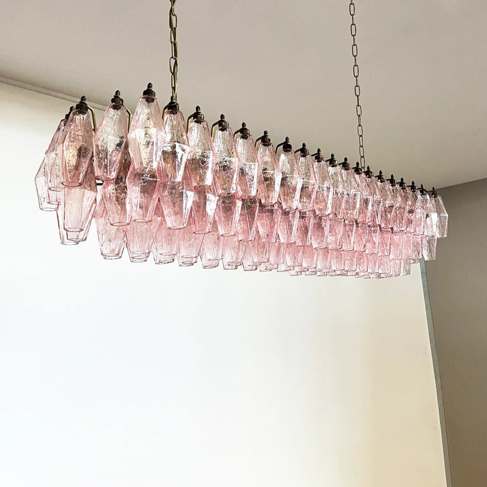 Elegant Pink Murano Poliedri Chandelier-DWHOME