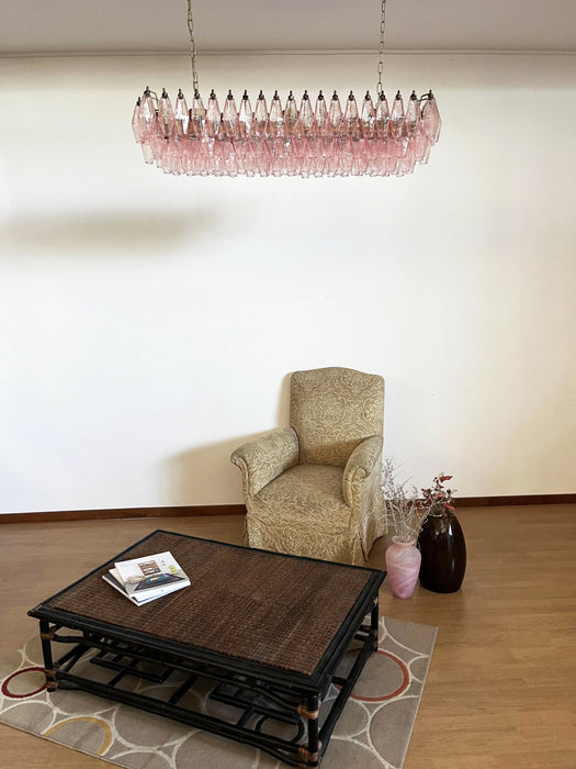 Elegant Pink Murano Poliedri Chandelier-DWHOME