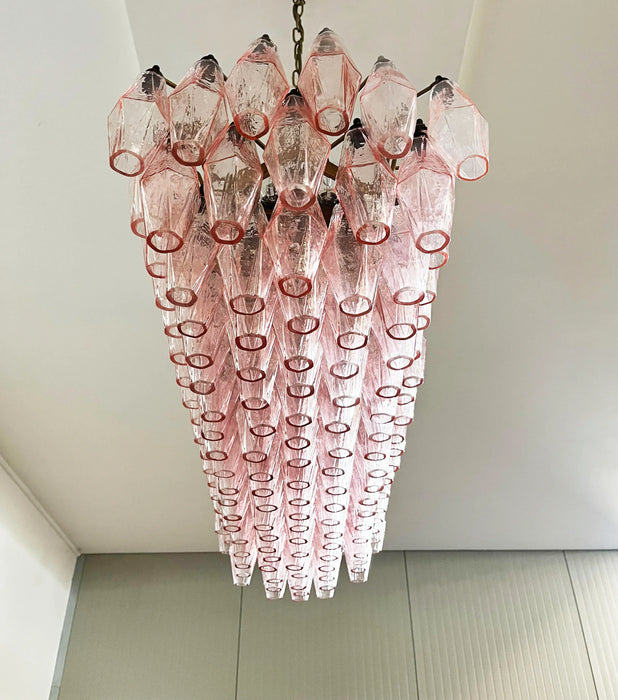 Elegant Pink Murano Poliedri Chandelier-DWHOME