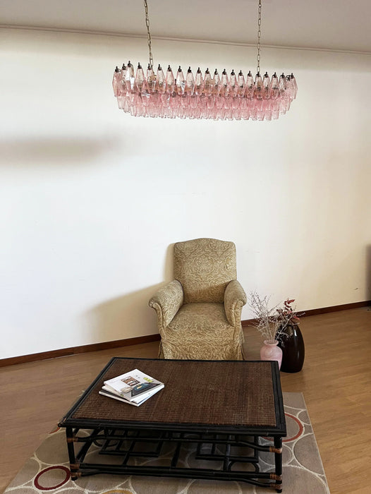 Elegant Pink Murano Poliedri Chandelier-DWHOME
