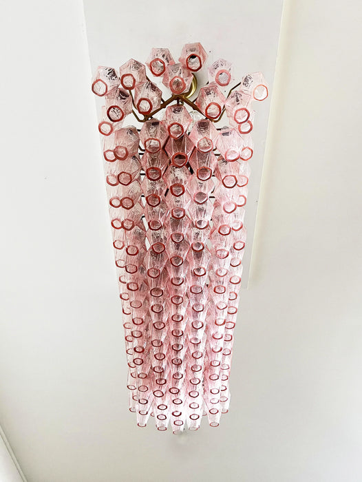 Elegant Pink Murano Poliedri Chandelier-DWHOME