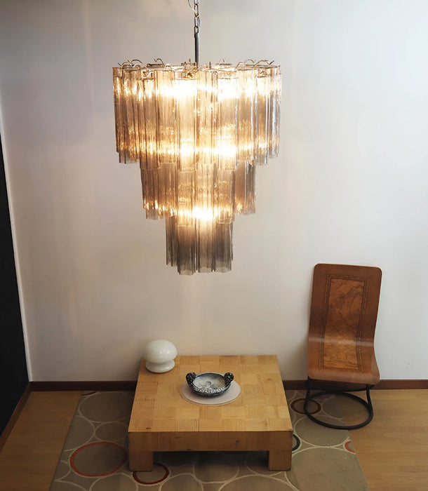 Elegant Smoke Murano Glass Tube Chandelier-DWHOME