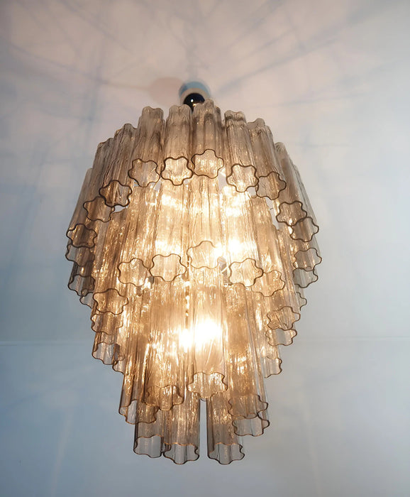 Elegant Smoke Murano Glass Tube Chandelier-DWHOME