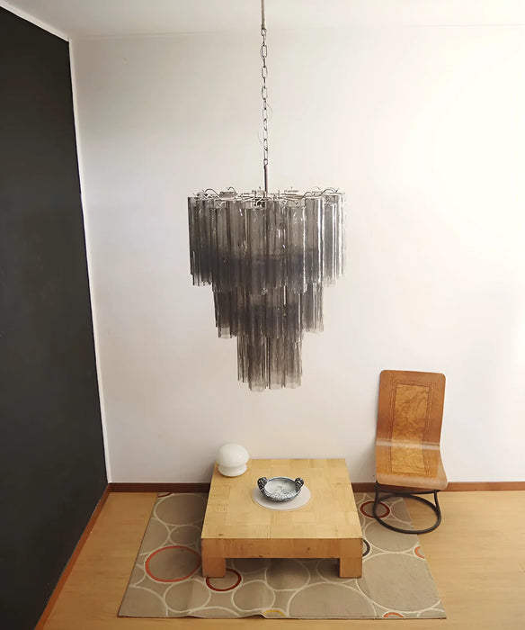 Elegant Smoke Murano Glass Tube Chandelier-DWHOME