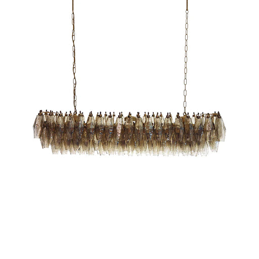 Elegant Smoked Murano Poliedri Chandelier-DWHOME