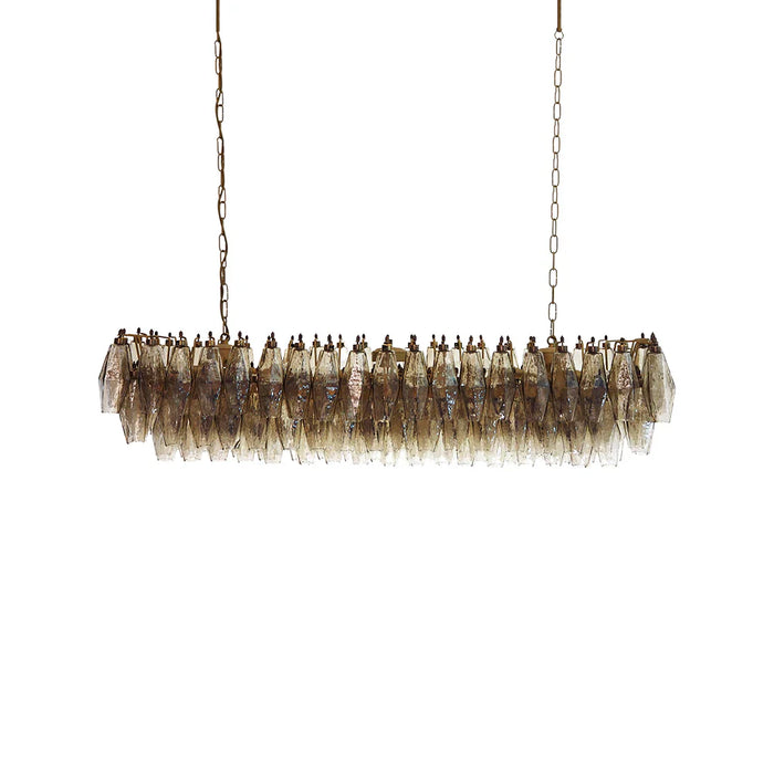 Elegant Smoked Murano Poliedri Chandelier-DWHOME