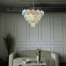 Elegant Blue Murano Disc Chandelier-DWHOME