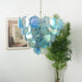 Elegant Blue Murano Disc Chandelier-DWHOME