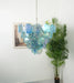 Elegant Blue Murano Disc Chandelier-DWHOME