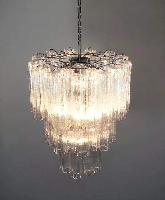 Elegant Transparent Murano Glass Tube Chandelier-DWHOME