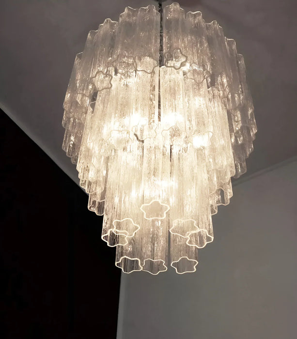Elegant Transparent Murano Glass Tube Chandelier-DWHOME