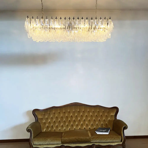 Elegant Transparent Murano Poliedri Chandelier-DWHOME