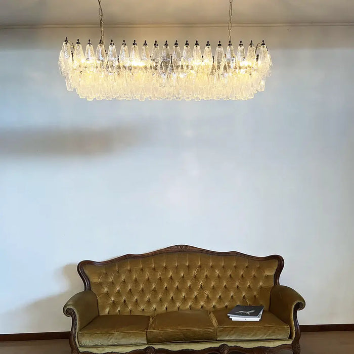 Elegant Transparent Murano Poliedri Chandelier-DWHOME