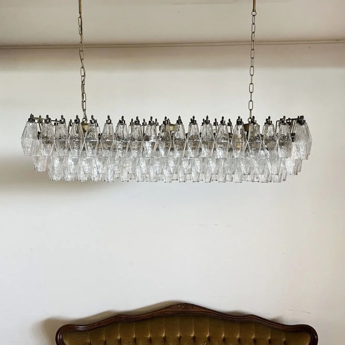 Elegant Transparent Murano Poliedri Chandelier-DWHOME