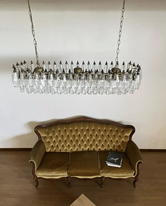 Elegant Transparent Murano Poliedri Chandelier-DWHOME