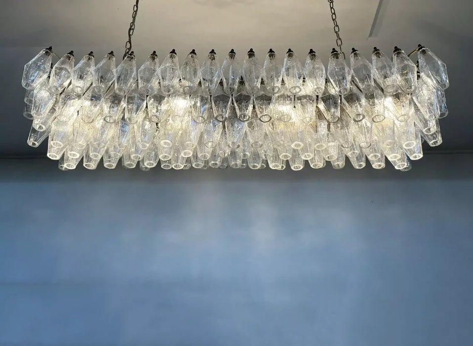 Elegant Transparent Murano Poliedri Chandelier-DWHOME