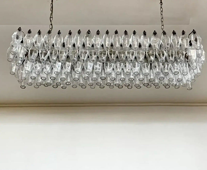 Elegant Transparent Murano Poliedri Chandelier-DWHOME
