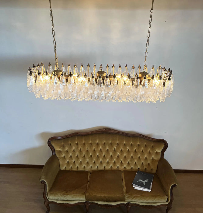 Elegant Transparent Murano Poliedri Chandelier-DWHOME