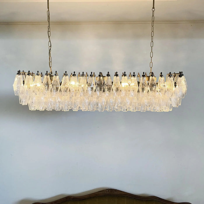 Elegant Transparent Murano Poliedri Chandelier-DWHOME