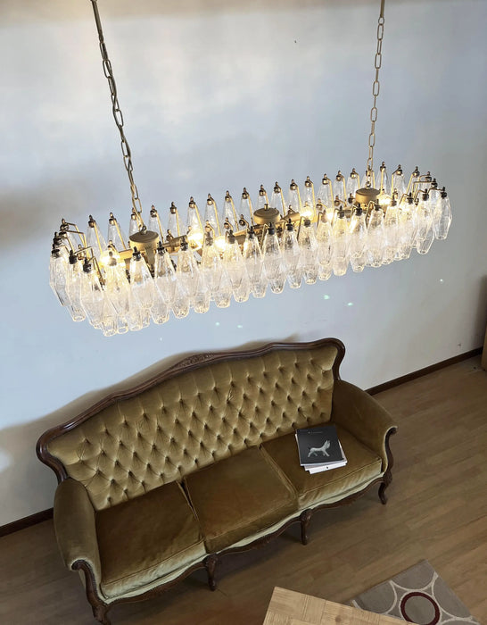 Elegant Transparent Murano Poliedri Chandelier-DWHOME