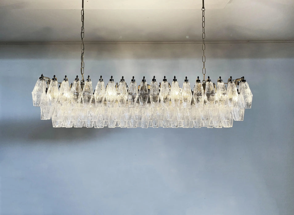 Elegant Transparent Murano Poliedri Chandelier-DWHOME