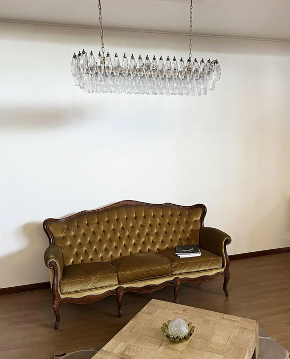 Elegant Transparent Murano Poliedri Chandelier-DWHOME